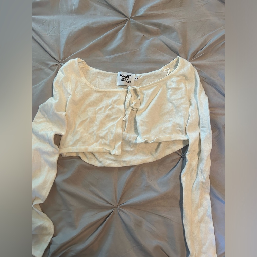White Princess Polly tie top